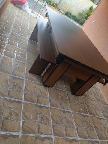 Mesa com Tampo Residencial Cor Tabaco Tecido À escolha Mod. GPHD0716 - Foto 2