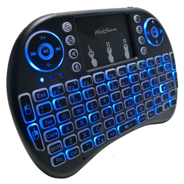 Mini teclado iluminado Touchpad Tvs etc..