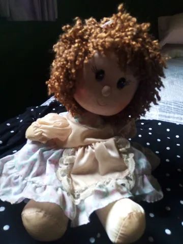 Linda boneca antiga com son de corda alt 30 cm