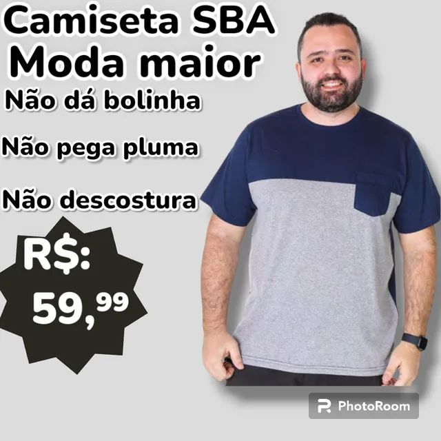 Camiseta SBA moda maior