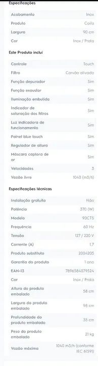 Coifa Parede  - Foto 2