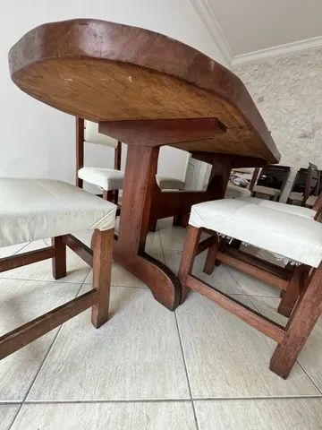 Mesa com 6 Cadeiras de Madeira Maciça Super Nova - Foto 4