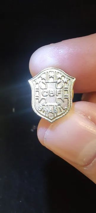 Lindo Pin Broche de Ouro 18K da CBF / Seleção Brasileira  - Foto 6