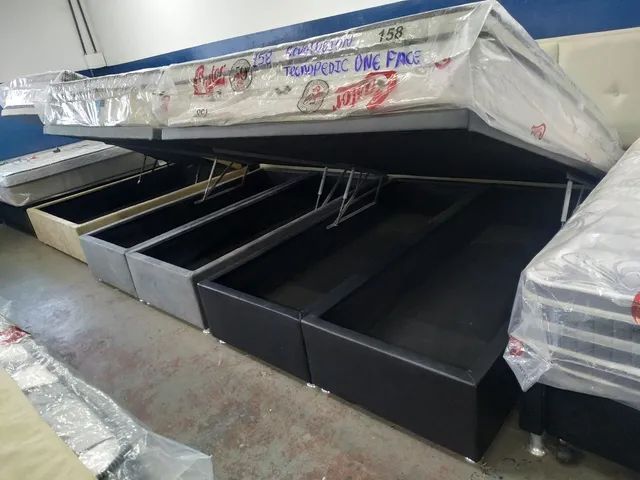 Cama BAU casal 1.38 Basic20 só $ 499,00 ( Suede preto ) - Foto 5