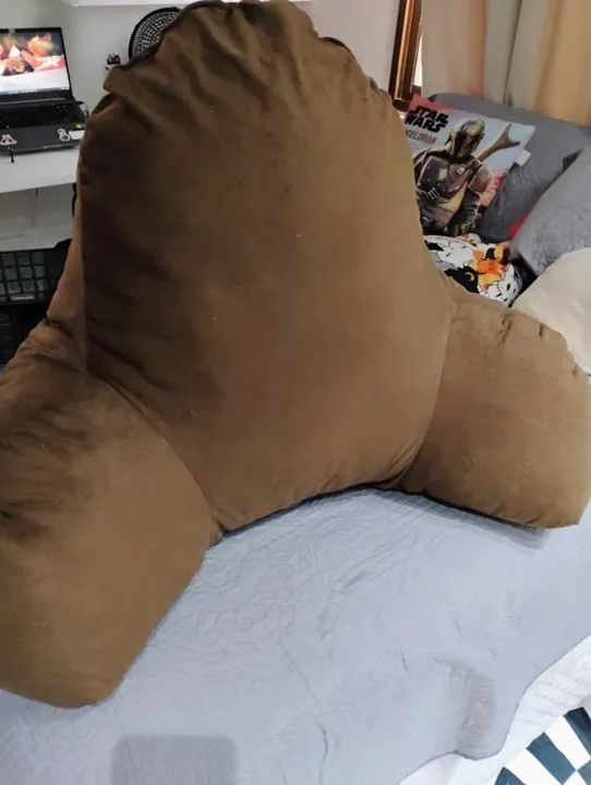 Puff encosto ortopédico marrom - Foto 2