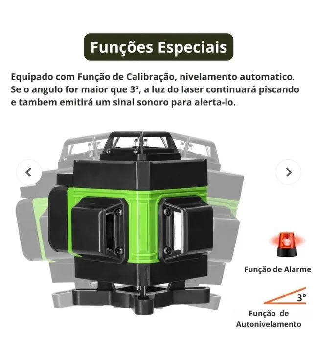 Nível a Laser 4D com 16 Linhas 360° novo - Foto 6