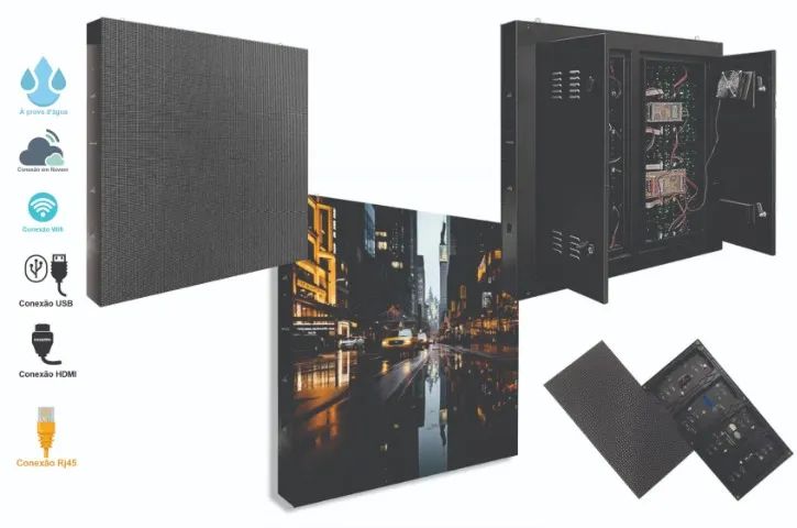 Painel de Led P8 Outdoor -  ALUGUEL e VENDA Novo - Preço por módulo 96x96cm - Foto 4