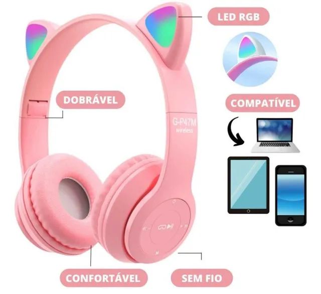 ? Fone de Ouvido Gatinho - Estilo e Qualidade de Som! ? - Foto 3