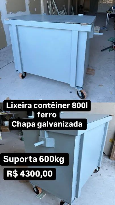 Coletor lixeira ferro  - Foto 5
