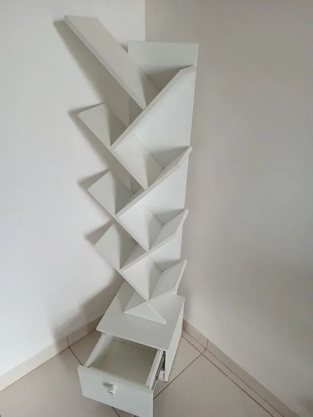 Sapateira/Livreiro em MDF branco - Foto 4