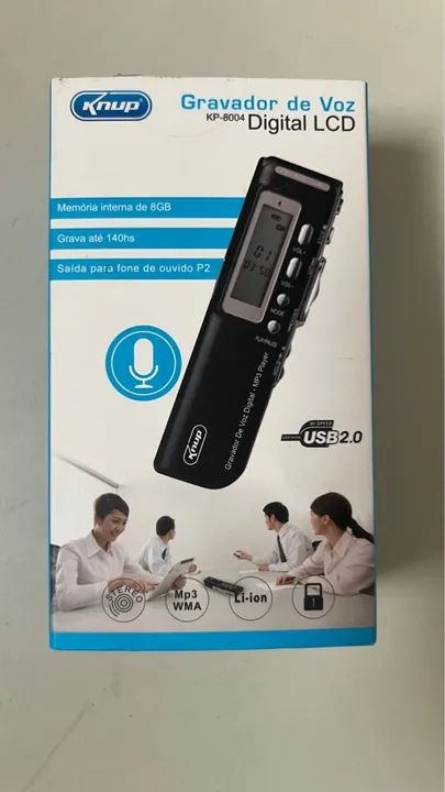 Gravador de Voz Digital Knup KP-8004 - 8GB - LCD - Novo - Foto 3