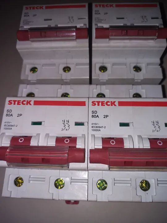 Disjuntor Bipolar Steck SD 80A 415V - Foto 2