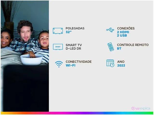 Smart TV 32? HD D-LED Rig Vizzion BR32D1SA - Foto 4