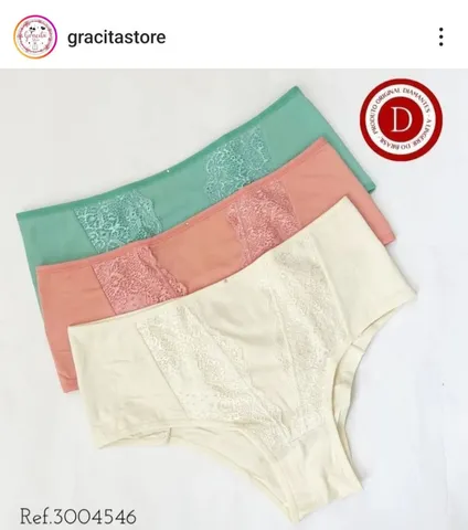 Kit com 3 Calcinhas Diamantes Lingerie