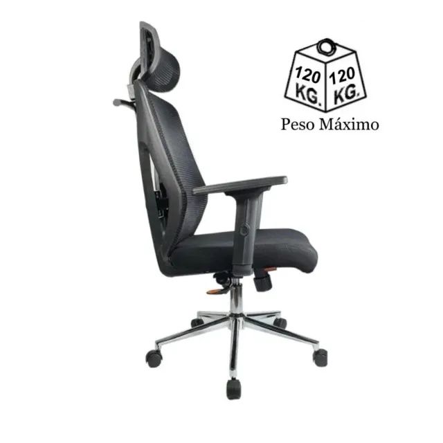 Cadeira Presidente Tela MK-4010 Preta Conforto Ergonômico Modelo Executivo -30029 - Foto 6