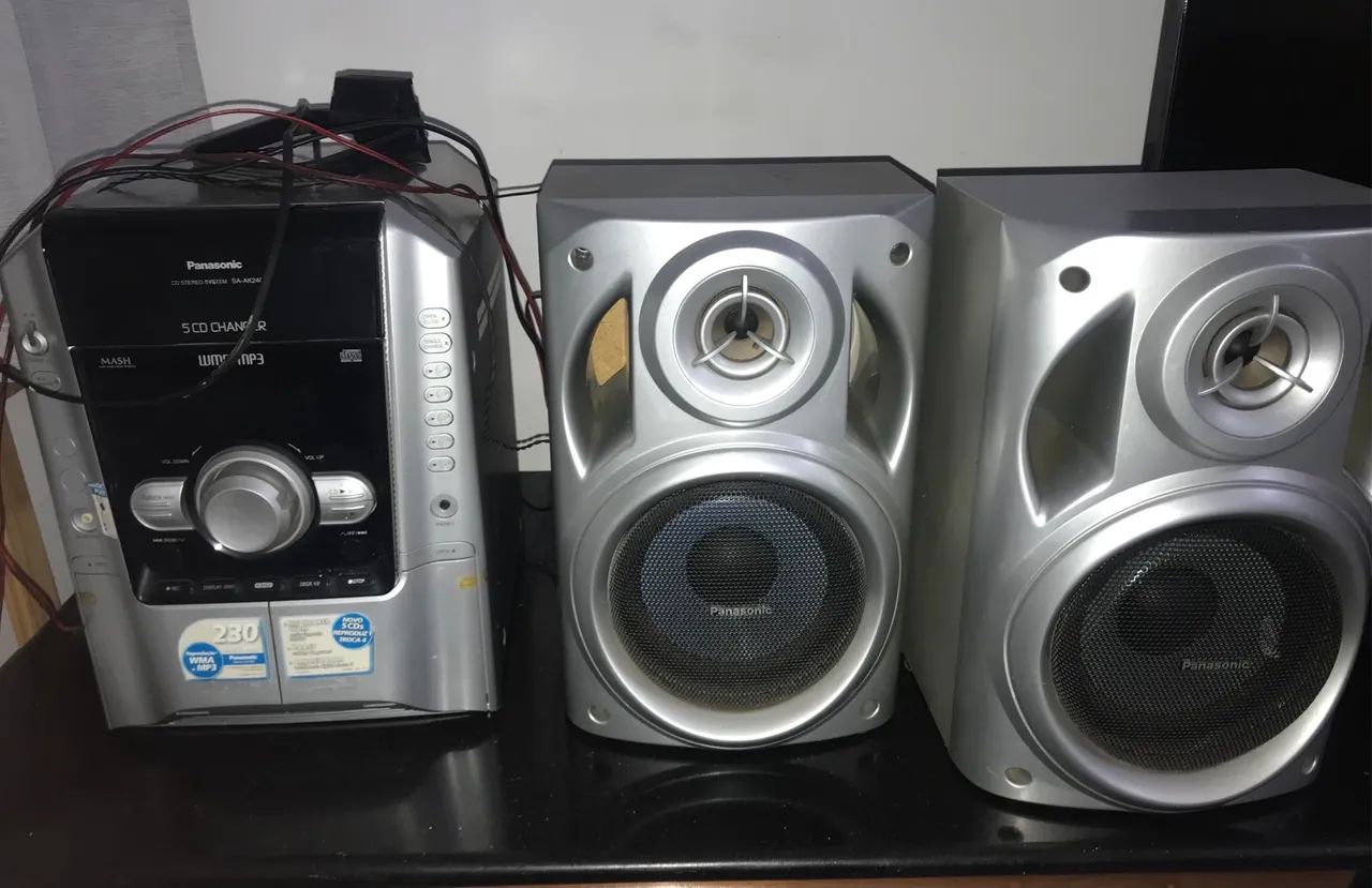 2 Caixas  de som e Aparelho de som vintage - Foto 3