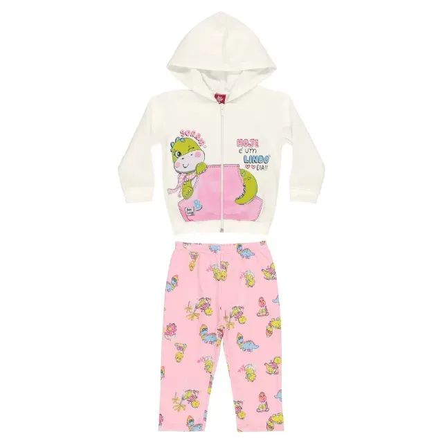 Conjunto para Bebês com Jaqueta e Calça em Moletom Bee Loop - Foto 2