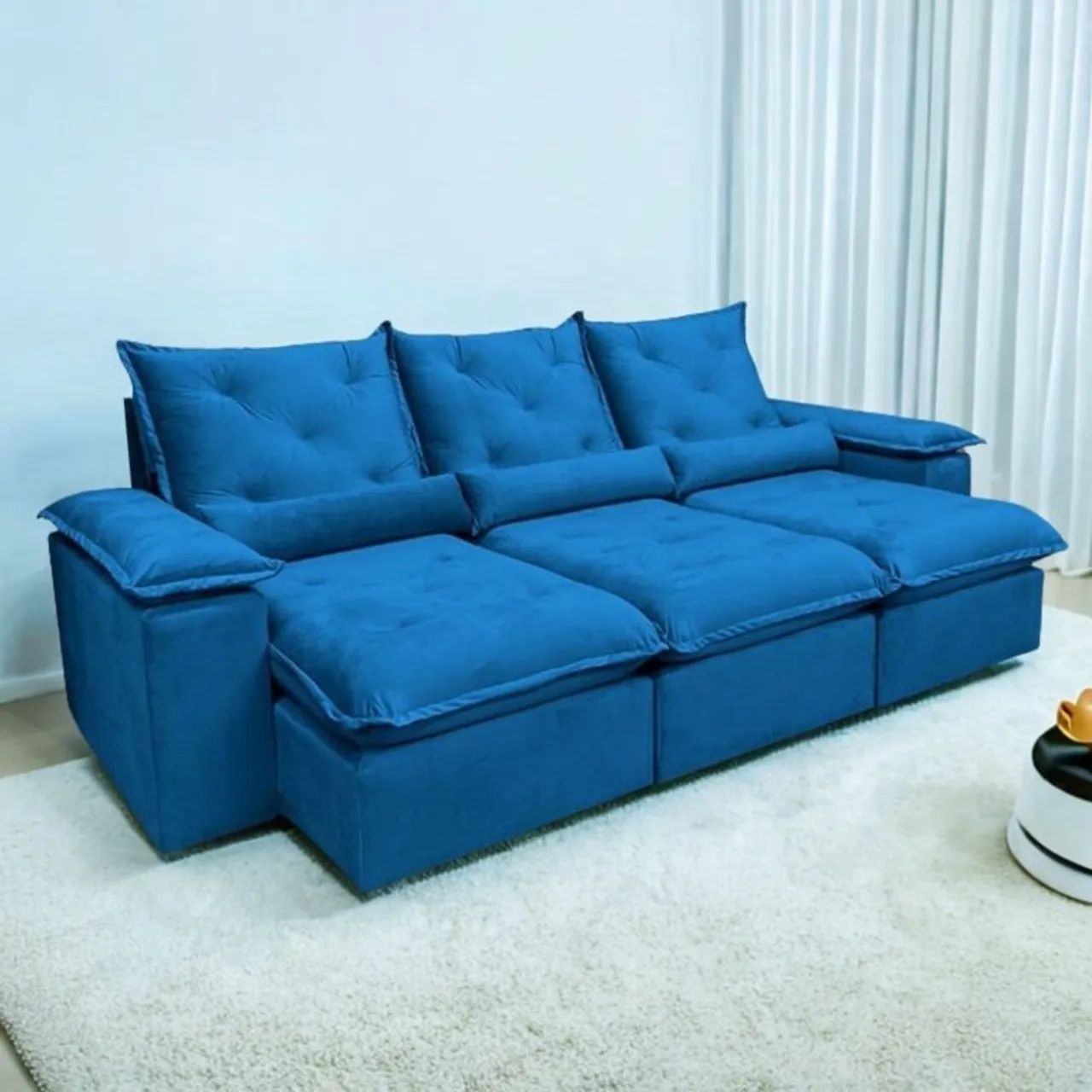 Sofá Retrátil e Reclinável 2,70m Paris Super Oferta tt876 - Foto 3