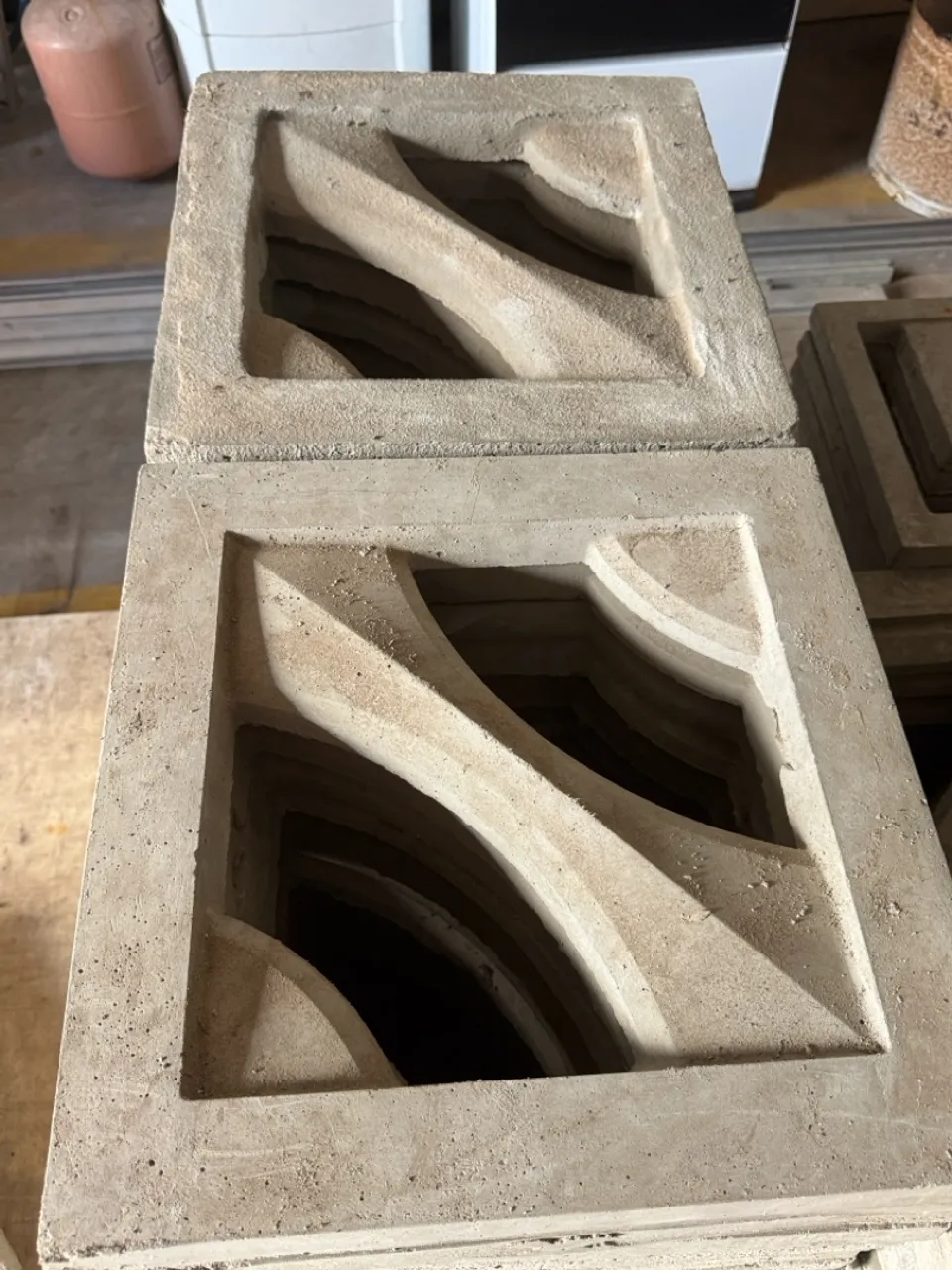 Blocos de concreto vazados decorativos