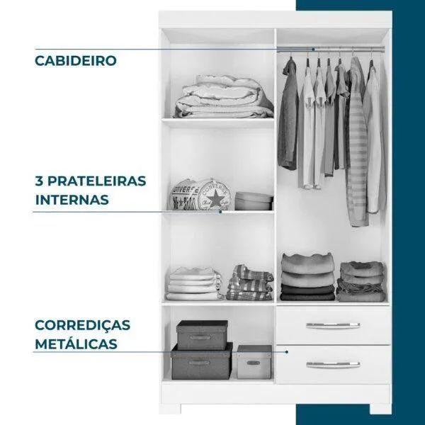Guarda-Roupa 4 Portas Moderno - Design Elegante - Foto 3