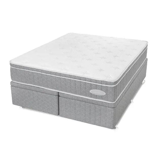 Cama Box Baú Queen + Colchão Queen Black Graphite