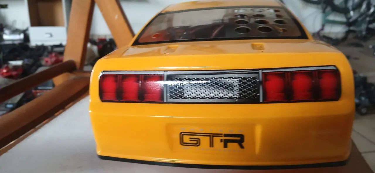 Bolha automodelo serve em tamiya e kyosho 1/10 Mustang amarelo