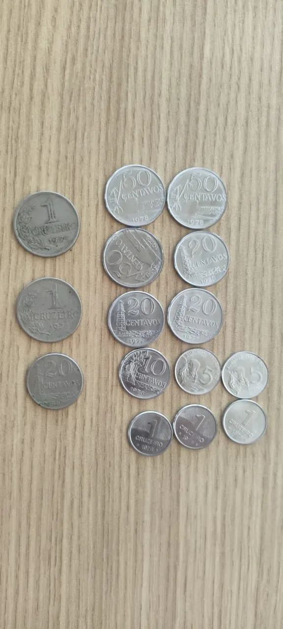Lote de 15 Moedas Antigas - Cruzeiro 1967 a 1979. - Foto 2