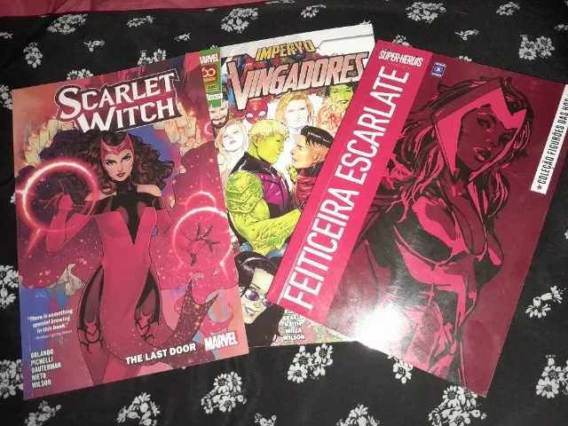 HQs Scarlet Witch + revista Feiticeira Escarlate + HQ Vingadores