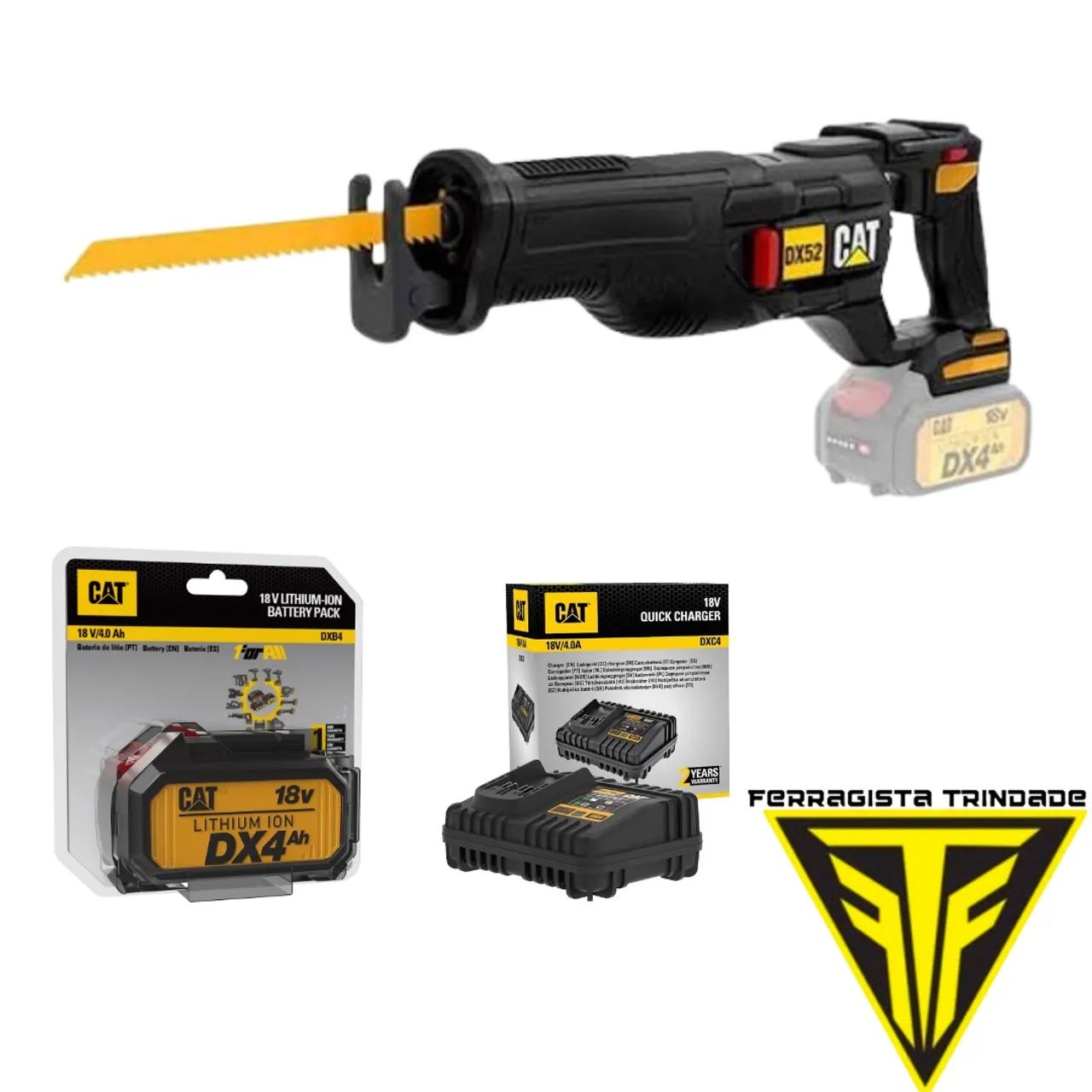 Serra sabre 18V CAT C/ Bateria e carregador 