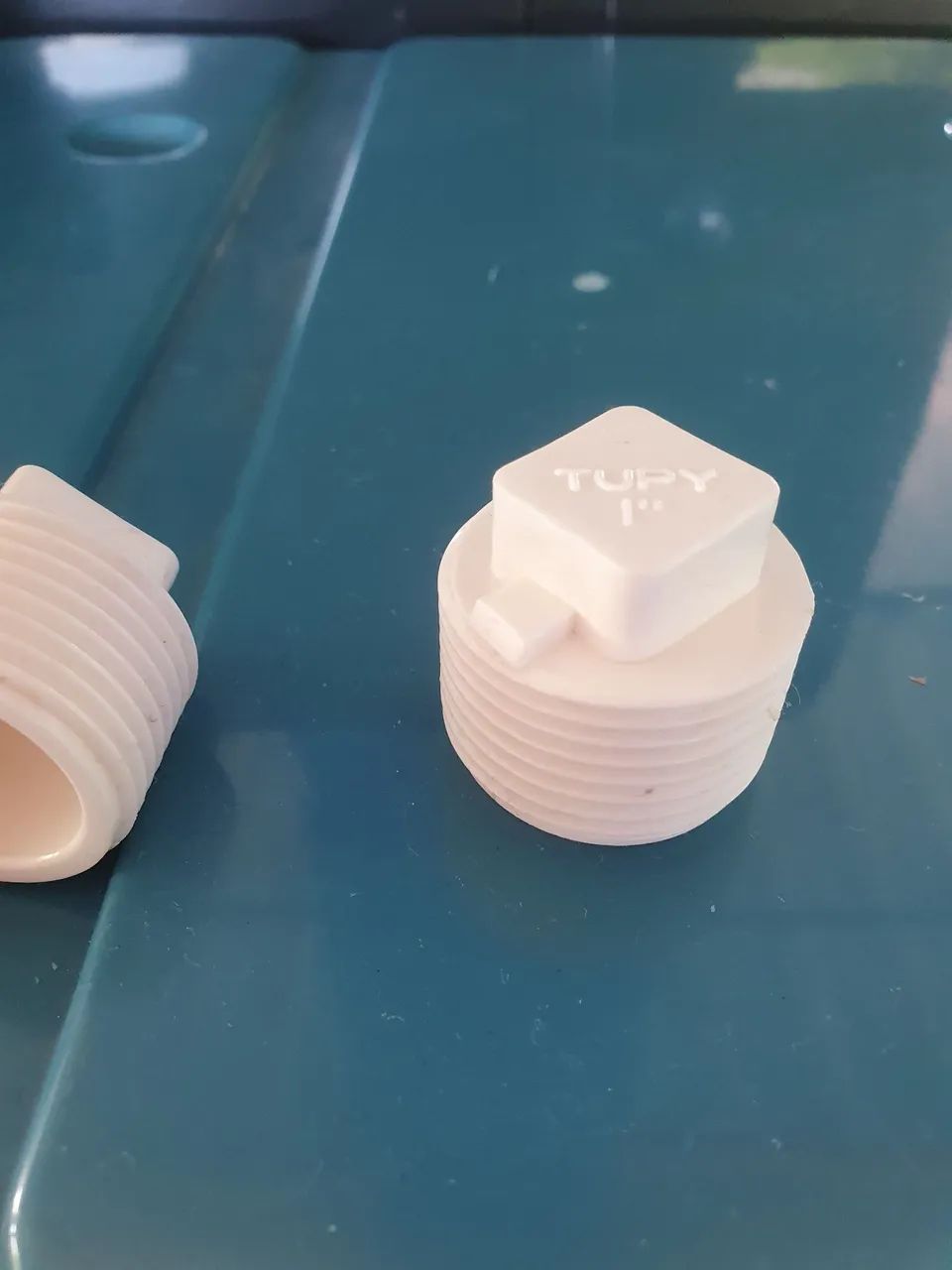 10 plug rosca pvc branco 1" - Foto 2