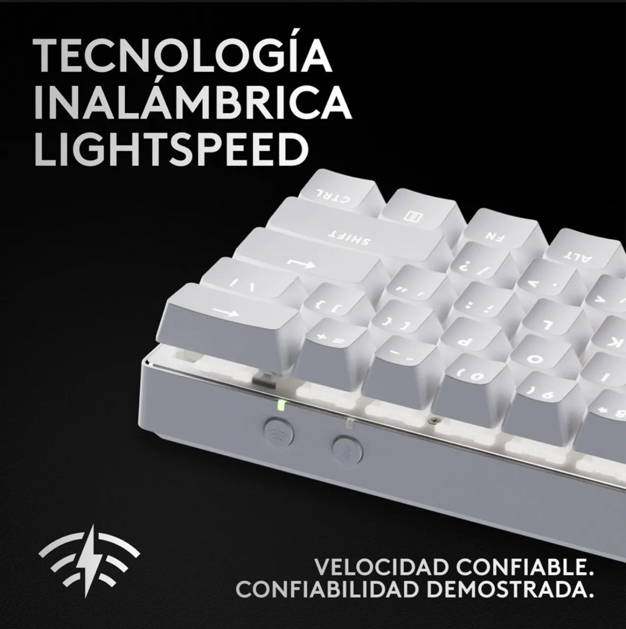Teclado sem fio Logitech G Pro X 60 Lightspeed White