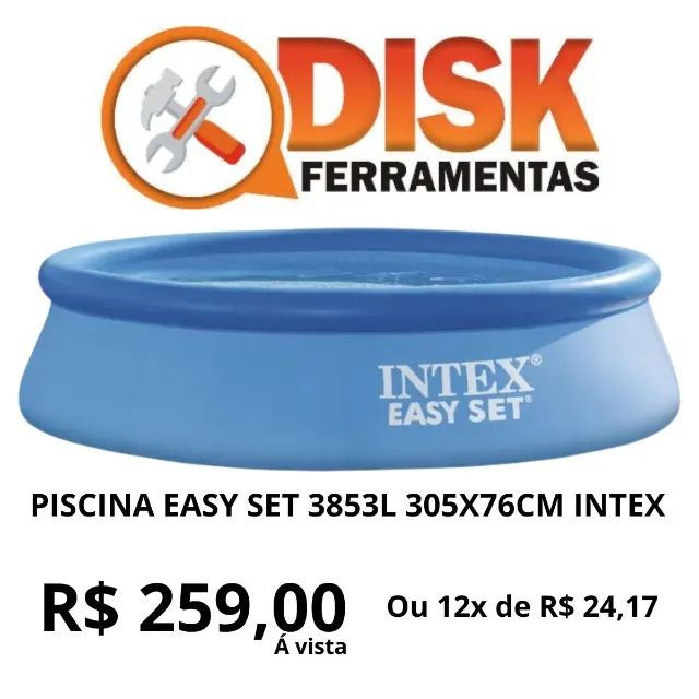 Piscina Inflável Easy Set 3.853 Litros 305 Cm X 76 Cm Intex Cor Azul