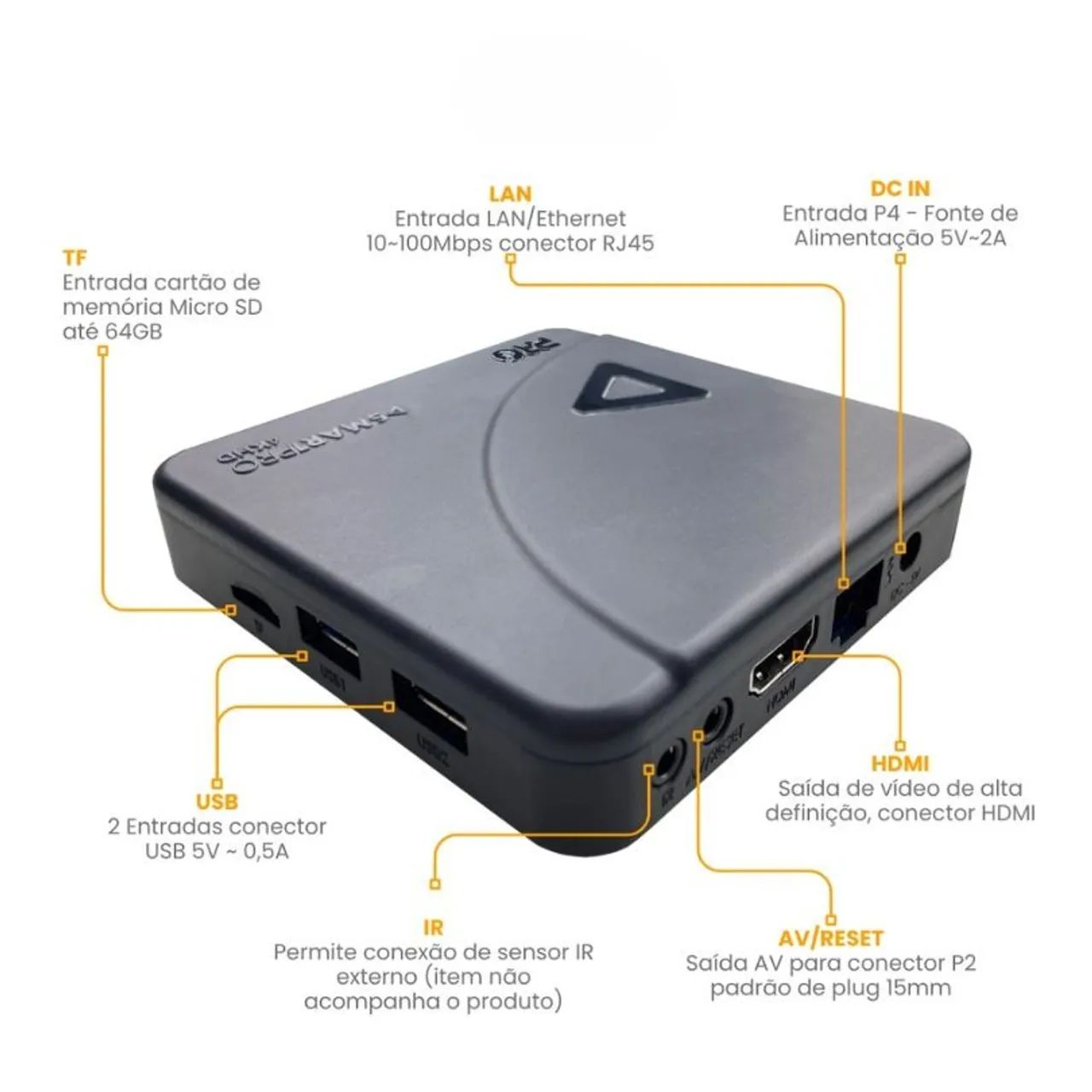 Smart Box Proeletronic 4K PROSB-3000 Android TV Original  Homologado Anatel - Foto 3