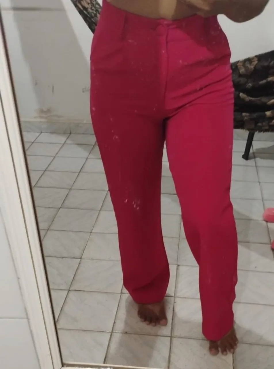 Calça vermelha elegante