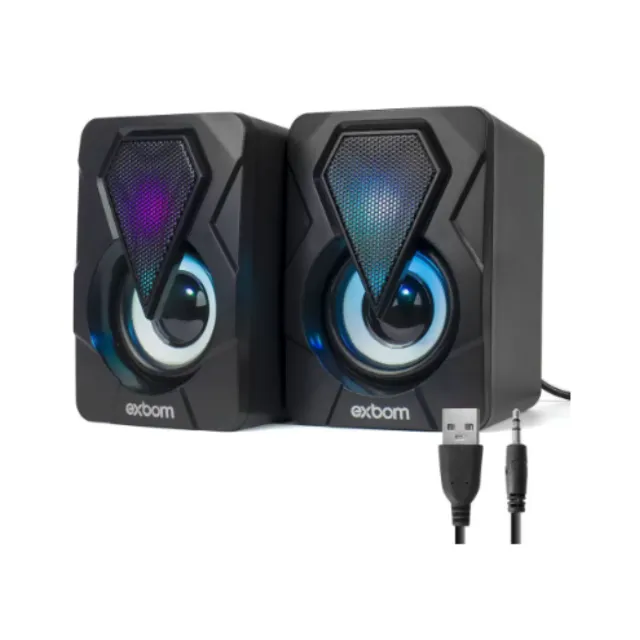 Caixa de Som Gamer Exbom CS-C20 Rgb 6W RMS - WZetta