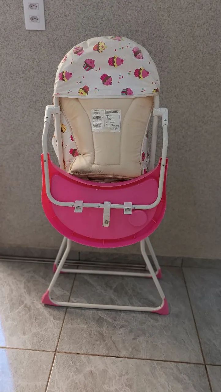 Cadeirinha de Alimentação Cosco rosa Banquet Cupcake  - Foto 6