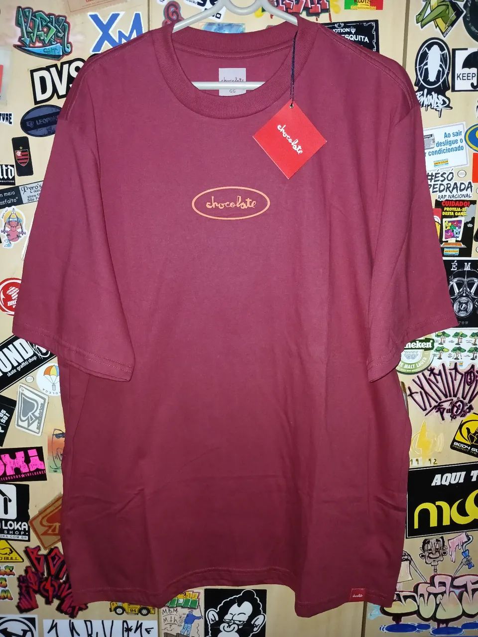 Camiseta Chocolate original - Vinho GG