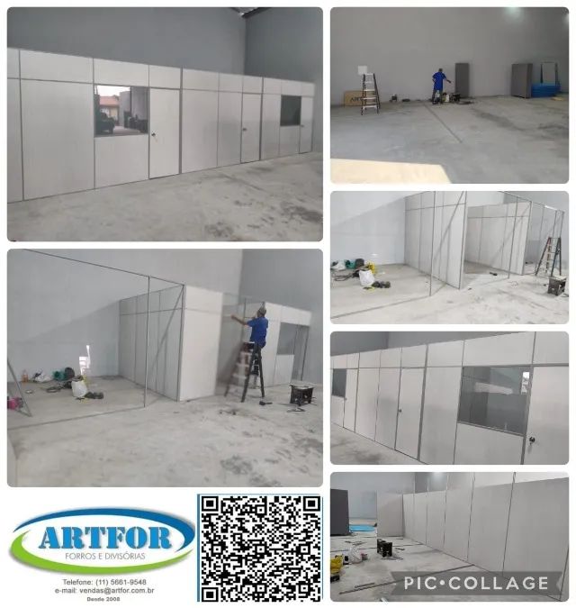 Divisórias Eucatex Instaladas www.artfor.com.br