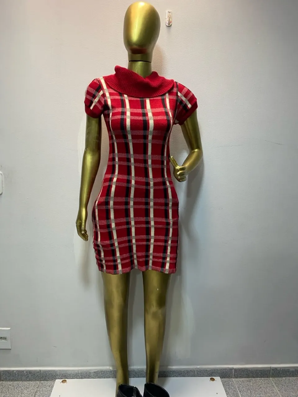 Vestido xadrez vermelho