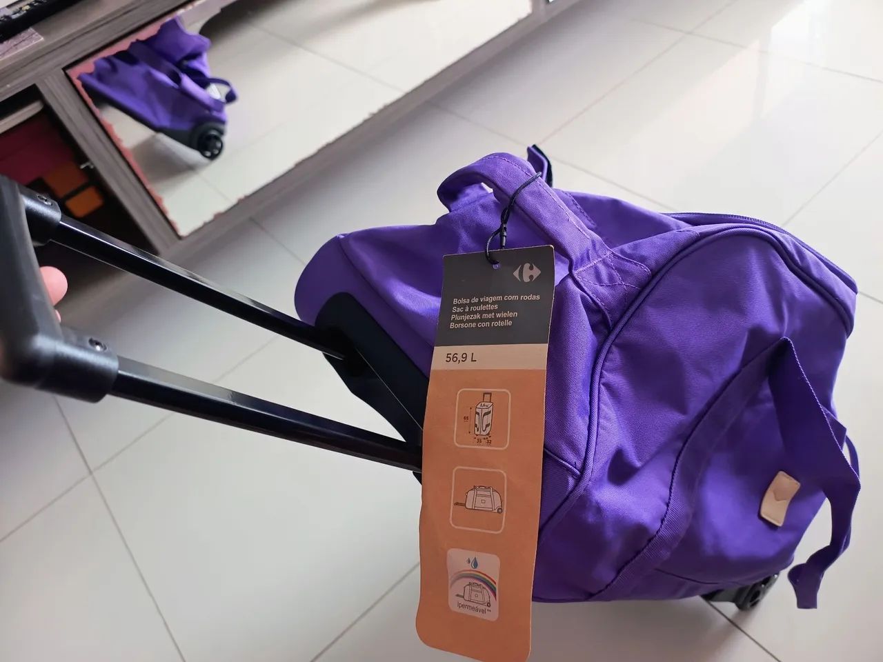 Bolsa de viagem com rodinhas.Nova. - Foto 5