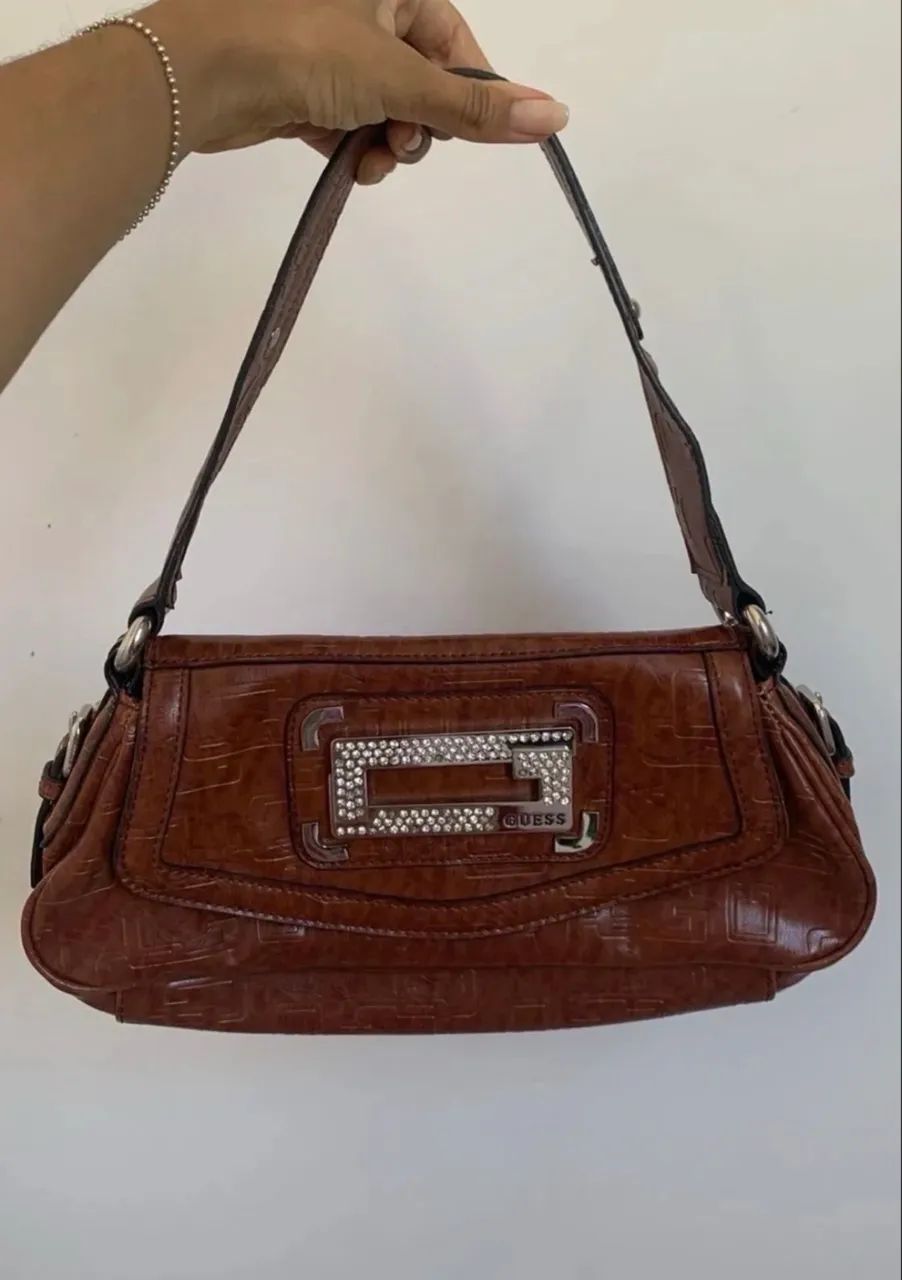 Bolsa guess Couro legítimo 