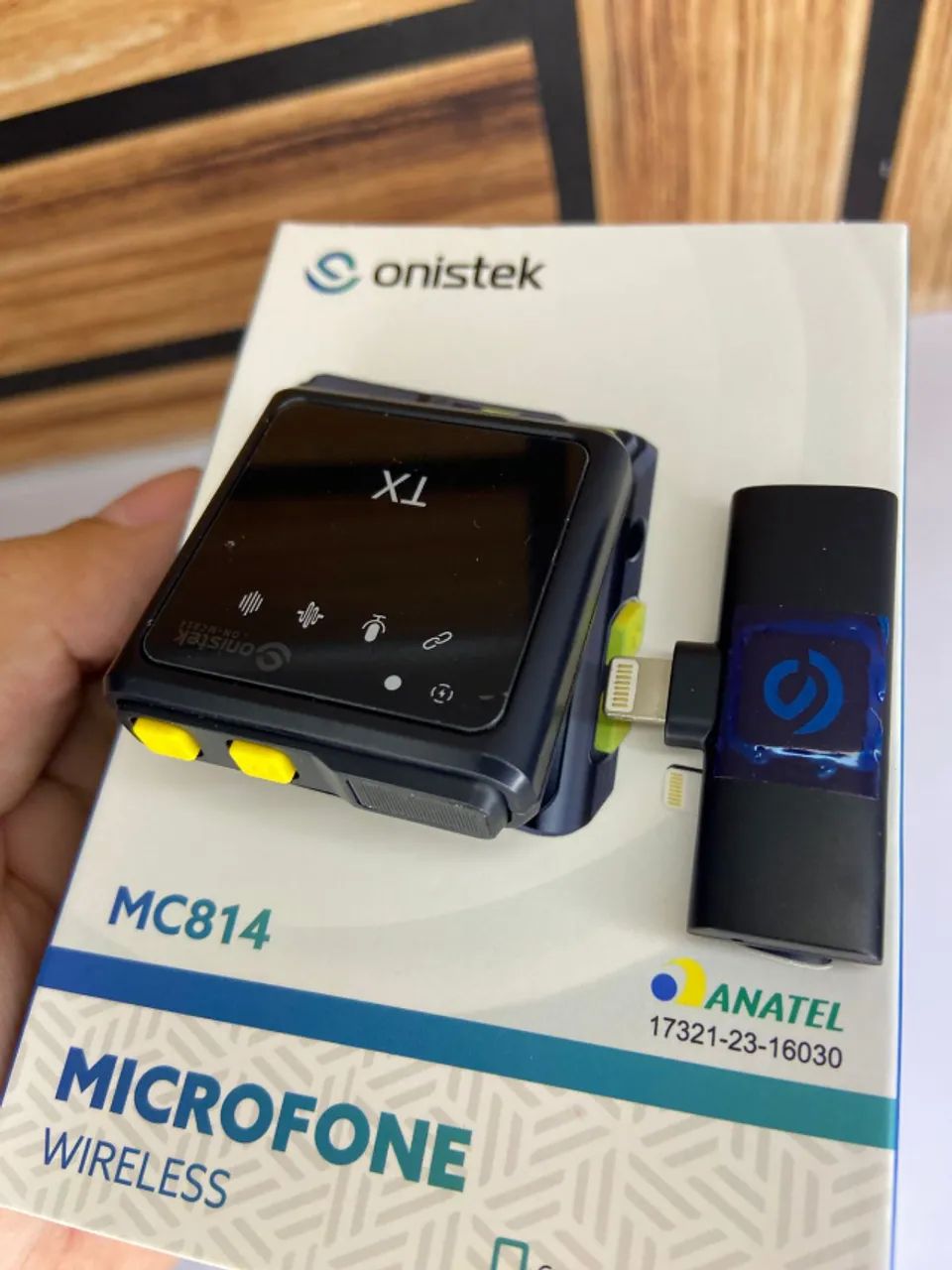 Microfone Lapela Wireless sem Fio Anatel - MC814 Onistek an4