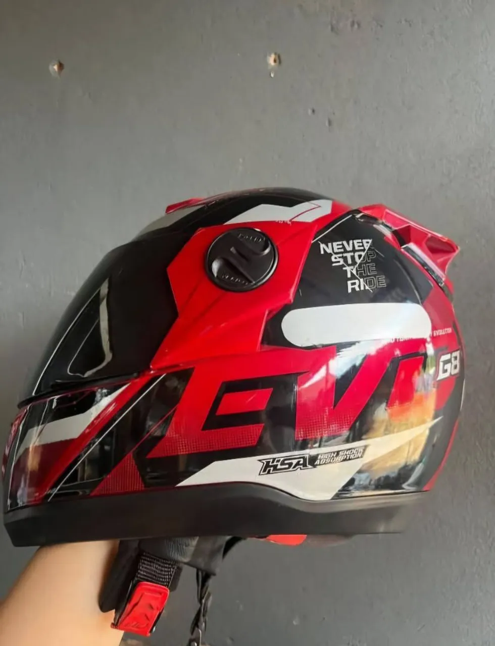 Capacete Moto EVOLUTION G8 Vermelho e Preto