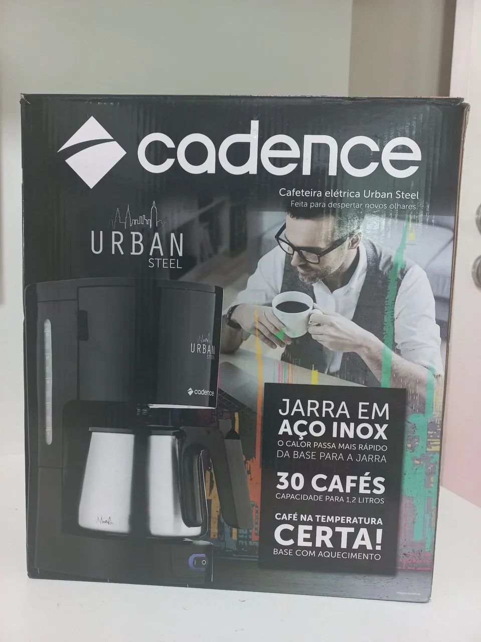 Cafeteira Elétrica Cadence Urban Steel - Preta - 127V - Foto 3