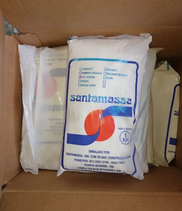 Cal Virgem  Santamassa 10 sacos de 1 kilo - Foto 2