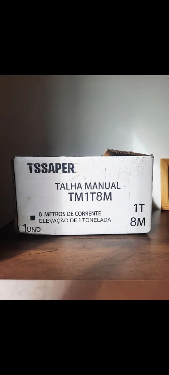 Talha Manual Tssaper TM1T8M - 1 Tonelada e 8 Metros