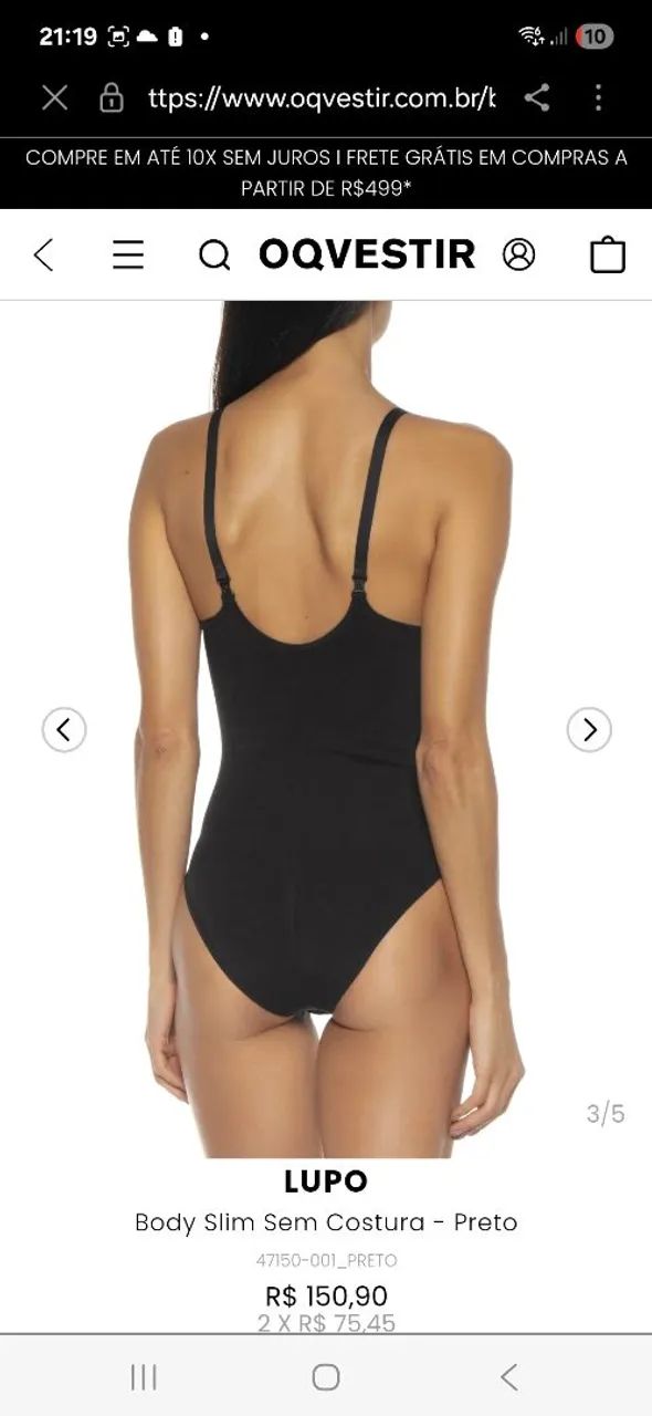 Body Feminino Redutor Loba Lupo novo - Foto 3