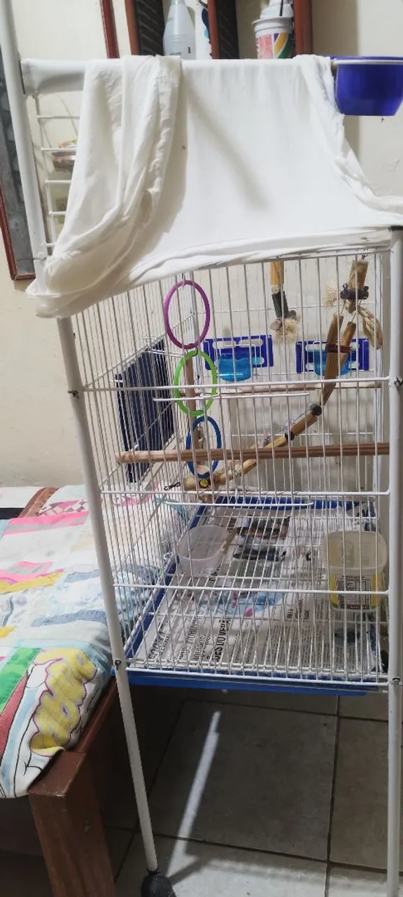 Gaiola para Pássaros Completa com Acessórios
