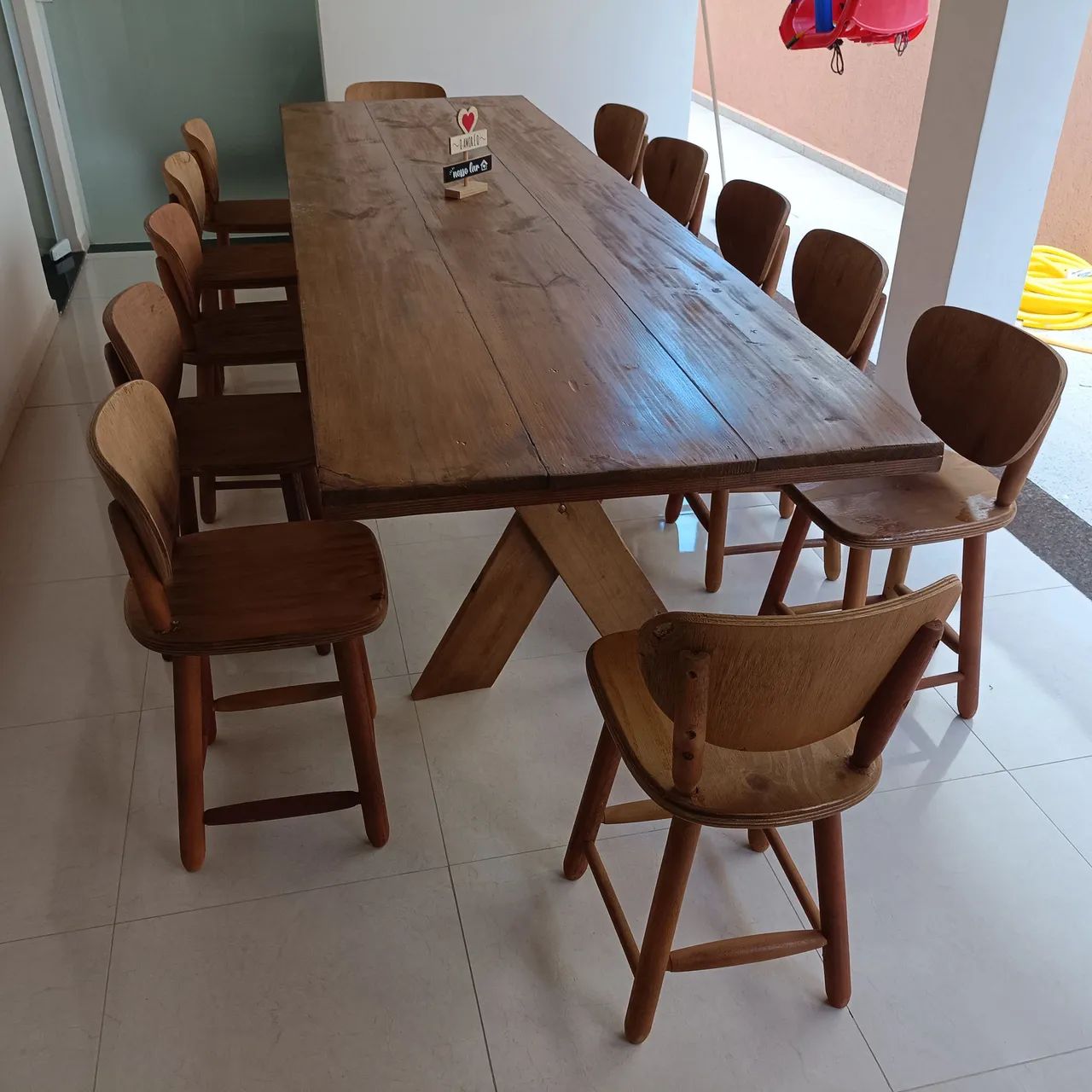 Mesa de Jantar Rústica de Madeira - Foto 5