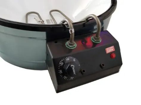 Fritadeira Elétrica Tacho Esmaltado Equipe Inox 8L 220V - Foto 2